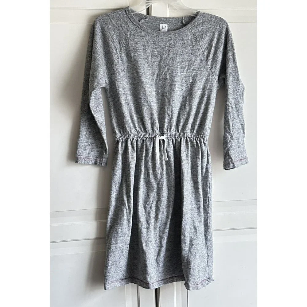 GAP‎ Kids Girls Gray Cotton Knit Long Sleeve Casual Dress XXL